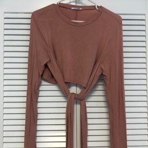 Fashion Nova crop top long blouse